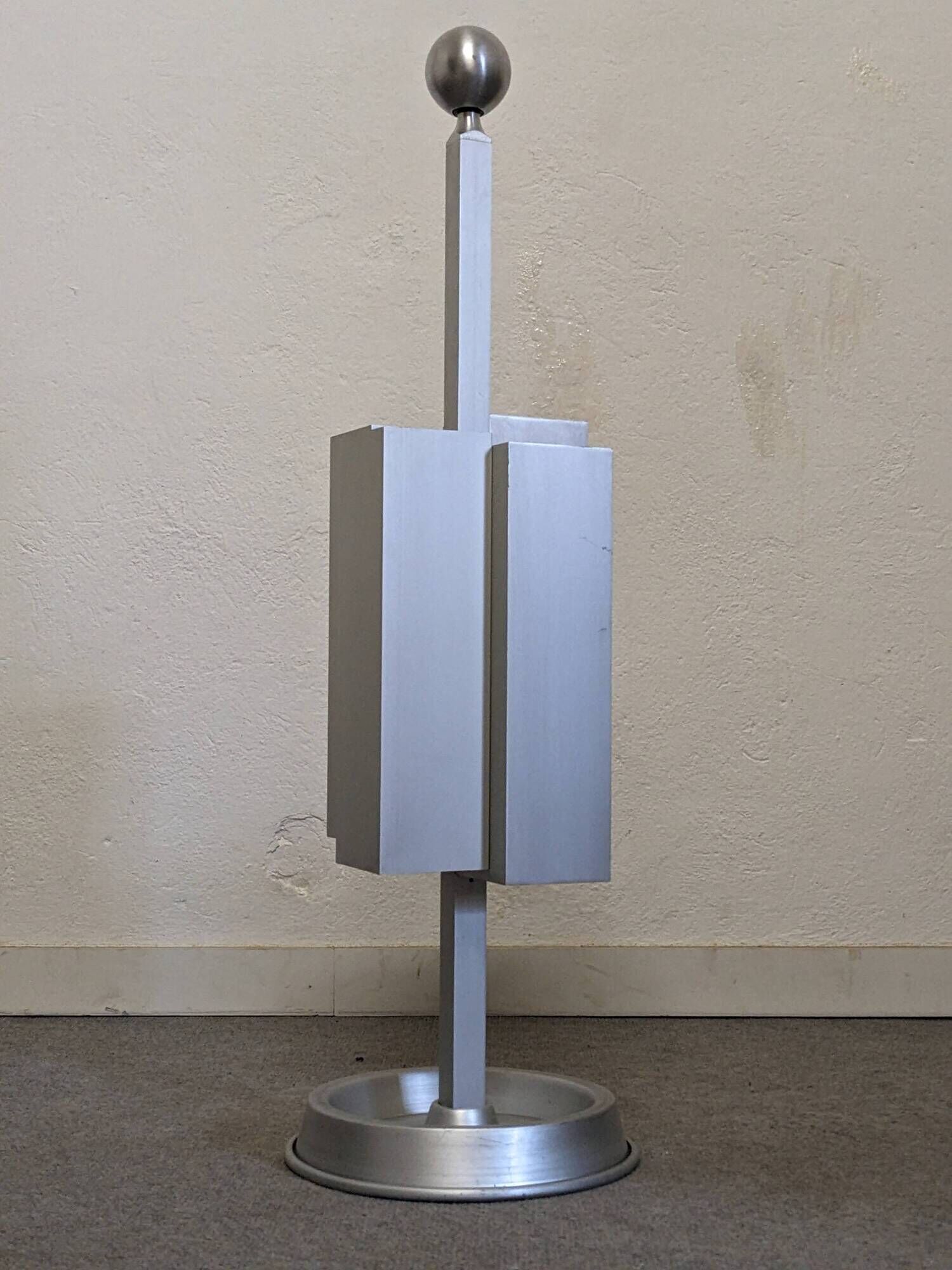 Aluminum umbrella stand by Walter & Moretti, France circa 1970