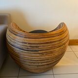 Fauteuil vintage Habitat avec table basse