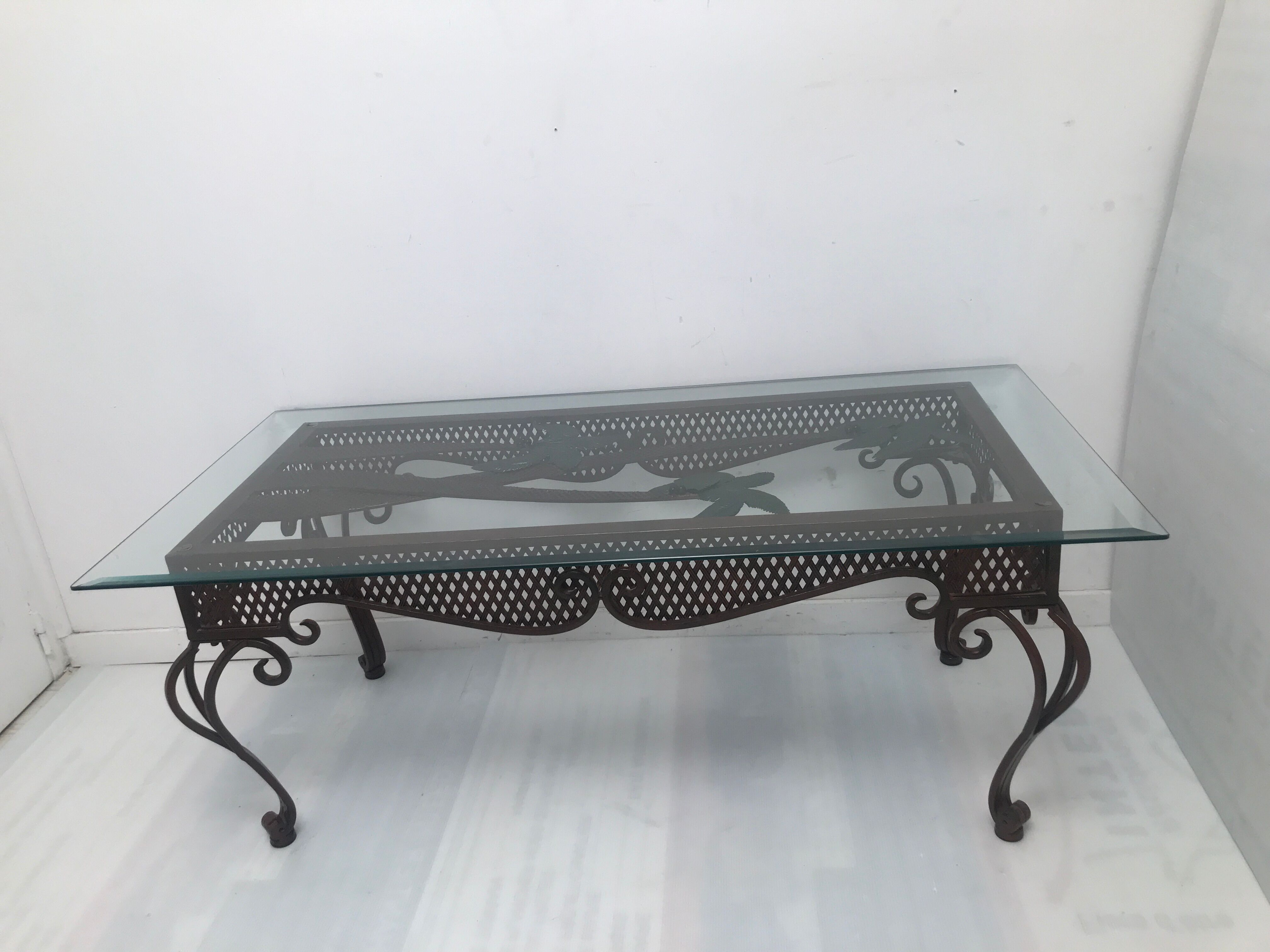Wrought iron coffee table from the 50s and 60s