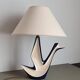 Vintage ceramic table lamp – mid-century sculptural lamp – modern Art Deco lighting – designer style statement lamp – French design