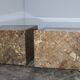 Side Tables with Wheels in Marble by Bufalini Marmi, Italy, 1970s, Set of 2