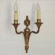 Large Bronze French Double Light Empire Wall Sconce with Urn Detail
