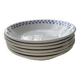 6 “checkerboard” soup plates Moulin des Loups