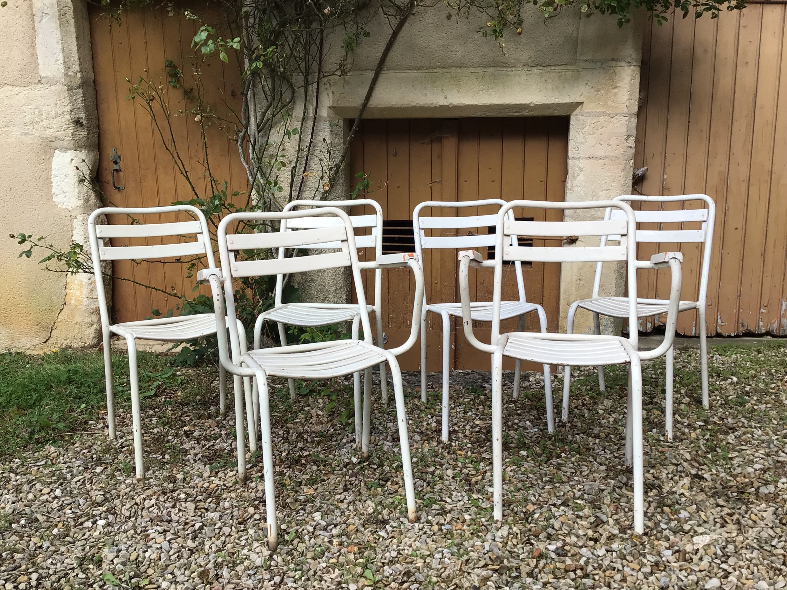 Ensemble de chaises et fauteuils de jardin Tolix 1950
