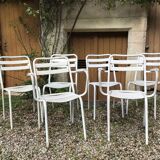 Set of chairs and garden armchairs Tolix 1950