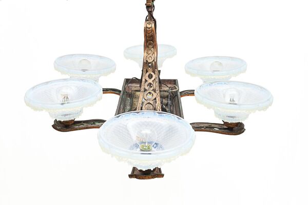 Lustre paquebot Art Déco Ezan