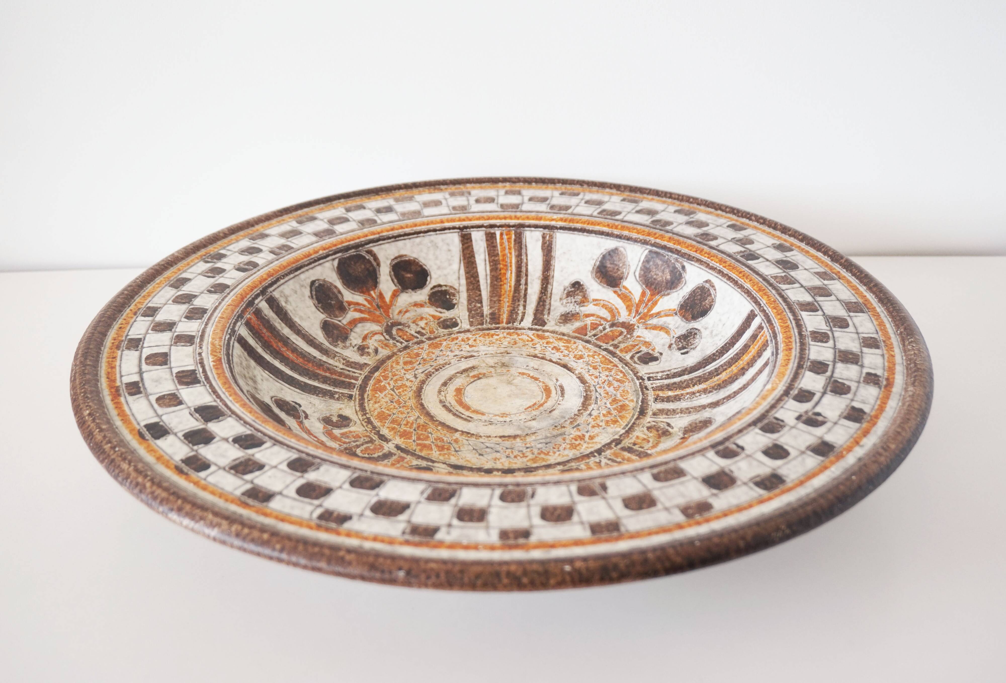 Large Italica ARS ceramic dish Italy 1960