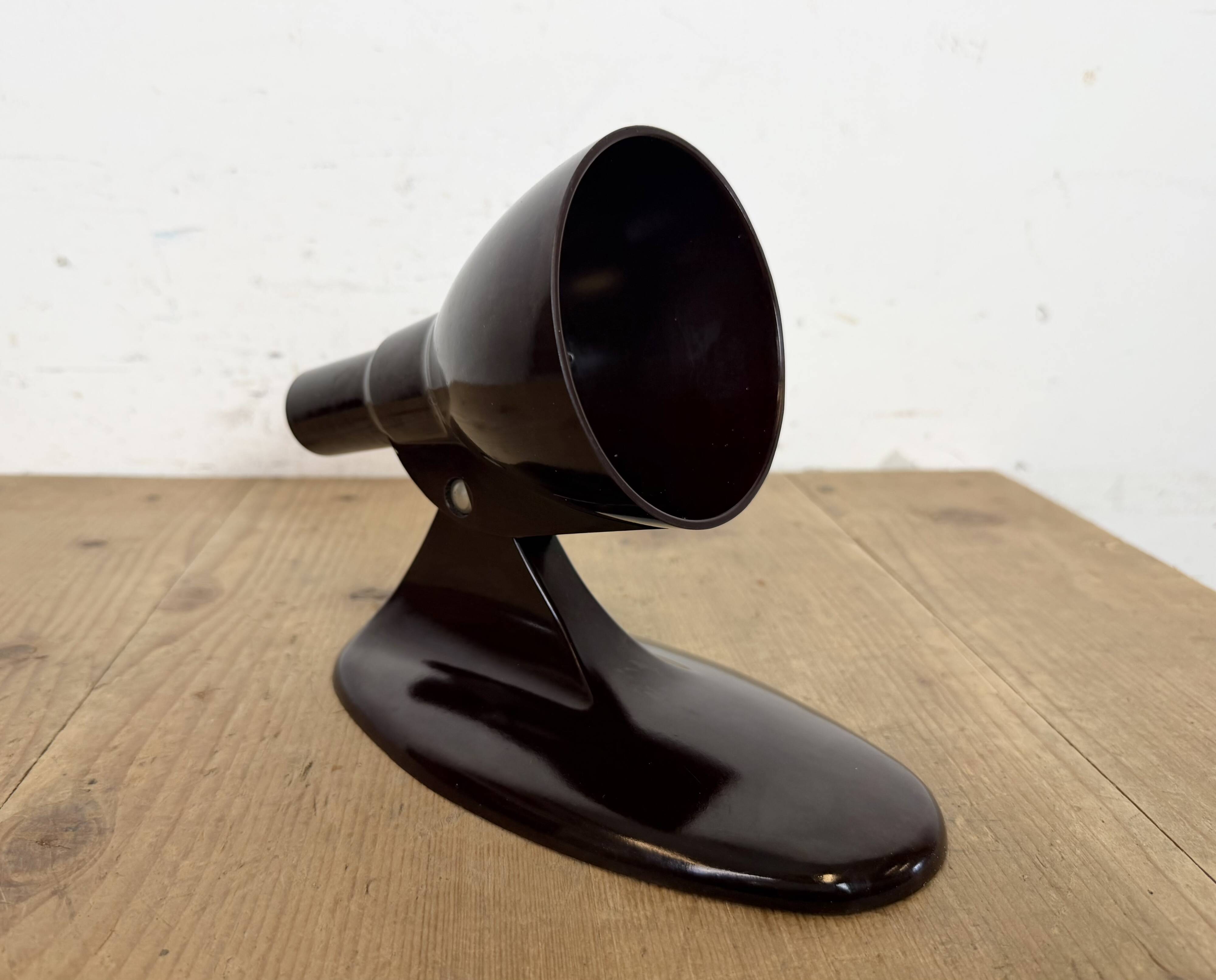 Vintage Midcentury Brown Bakelite Wall Light, 1950s