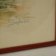Numbered watercolor lithograph painting "the cane harvest"