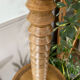 Vintage art deco floor lamp in turned wood