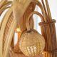 Paire de lampes «palmier» en rotin