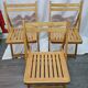 3 wooden folding chairs from 1960/70