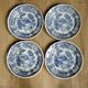 Villeroy And Boch Blue And White Pottery Burgenland Design 4 Dinner Plates 3511