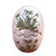 Egg-shaped ceramic salt and pepper shakers with Couslip decor (primrose)