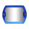 Veca cobalt blue mirror with 2 shades Veca, Italy, 70s, 71x63 cm