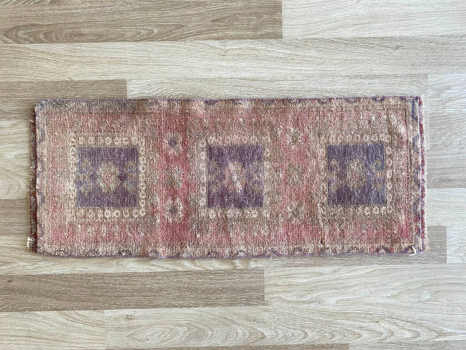 Small rug 2x3, vintage door mat rug, Turkish rug, mini rug, wool handknotted rug