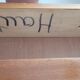 Vintage wooden chest of drawers compass feet