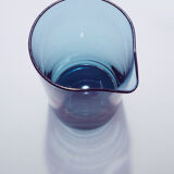 Scandinavian blue glass pitcher