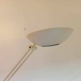 Reading floor lamp Italy 70s cream color.