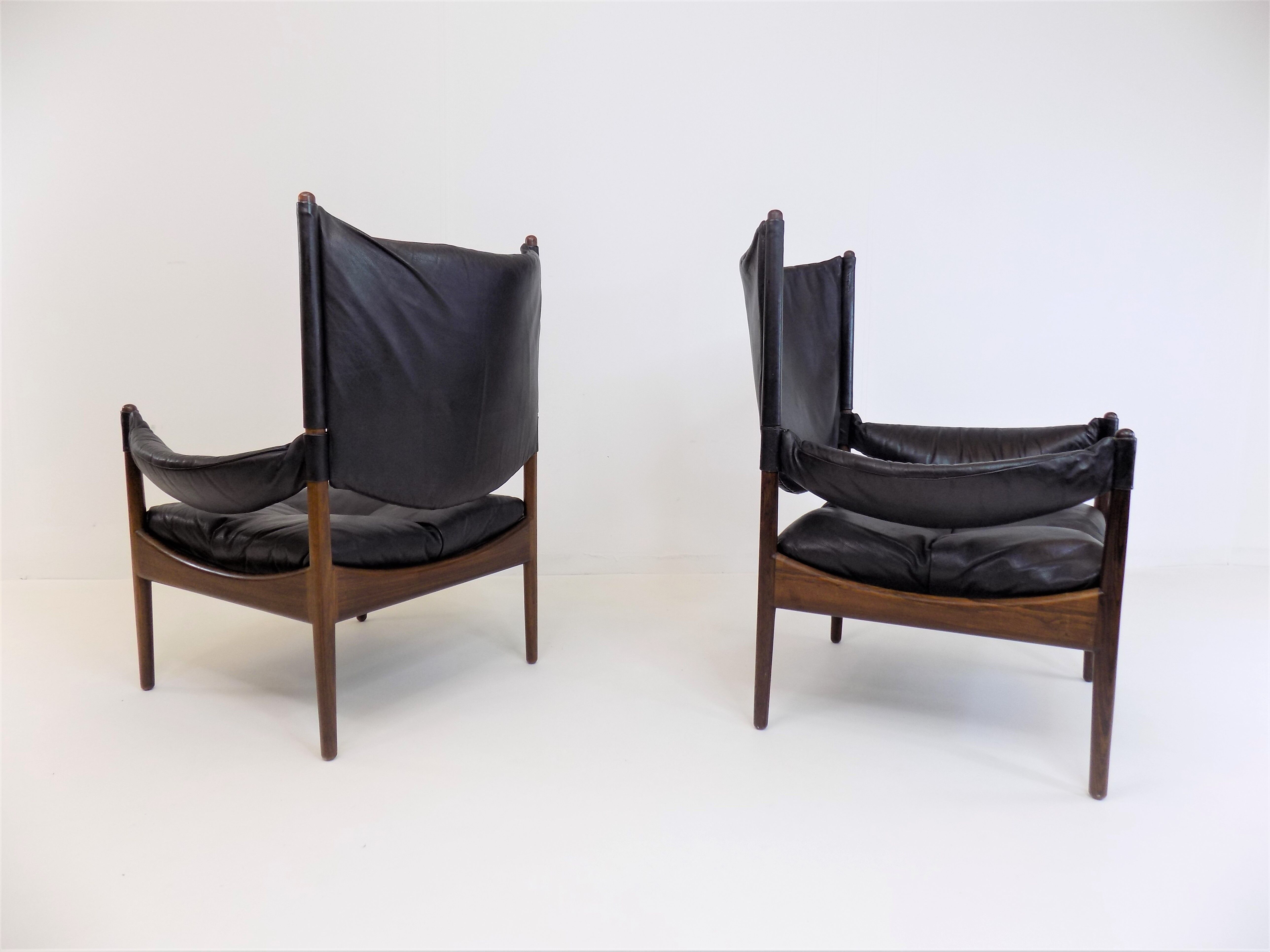 Ensemble de 2 fauteuils en cuir Modus pour Søren Willadsen, Kristian Vedel