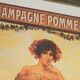 Affiche sous verre champagne Pommery