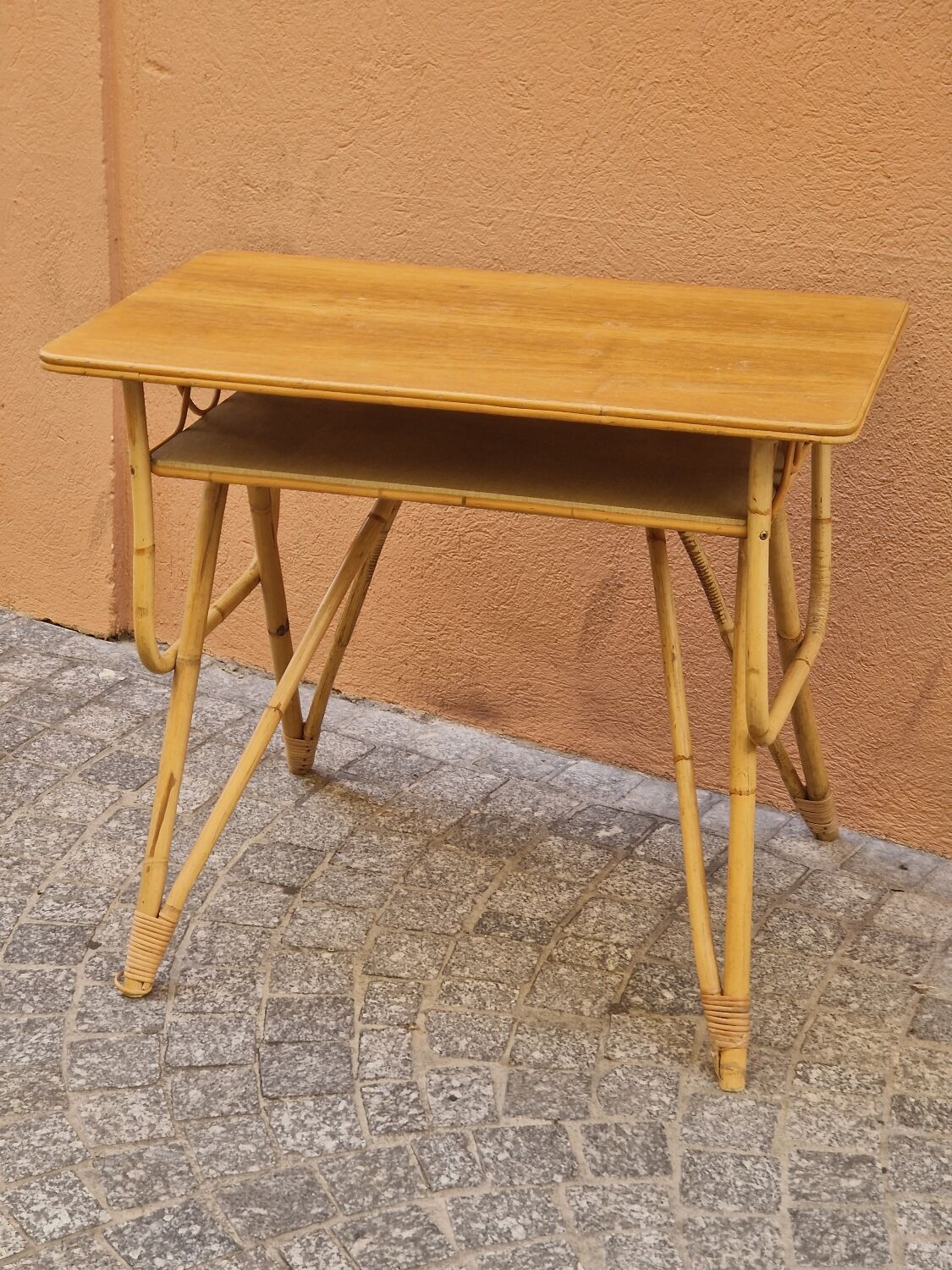 Vintage rattan desk
