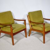 Set of 2 Senator Lounge Chairs Teak by Ole Wanscher for France & Son, 1960s
