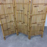 Vintage Bamboo Room Divider 3 Panels