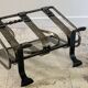 Porte-revues acier brutaliste vintage