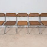 Ensemble de 5 chaises « Plia » par Giancarlo Piretti pour Castelli