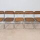 Ensemble de 5 chaises « Plia » par Giancarlo Piretti pour Castelli