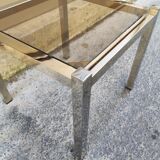 Table basse chromé vintage 1970