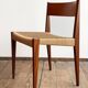 6 chairs by Poul Cadovius, walnut, with new seats, Mid Century.