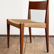 6 chairs by Poul Cadovius, walnut, with new seats, Mid Century.