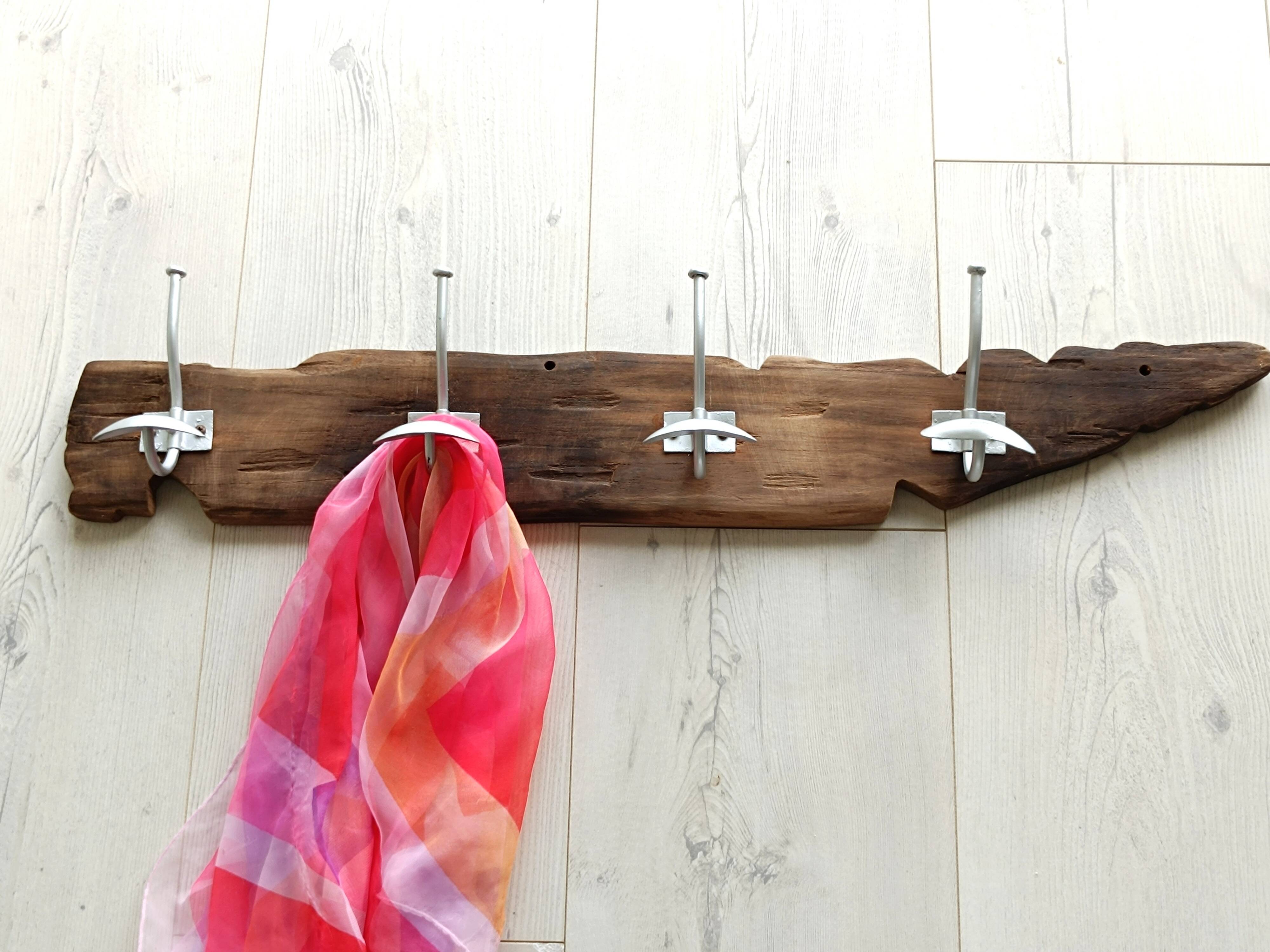 Driftwood wall coat rack