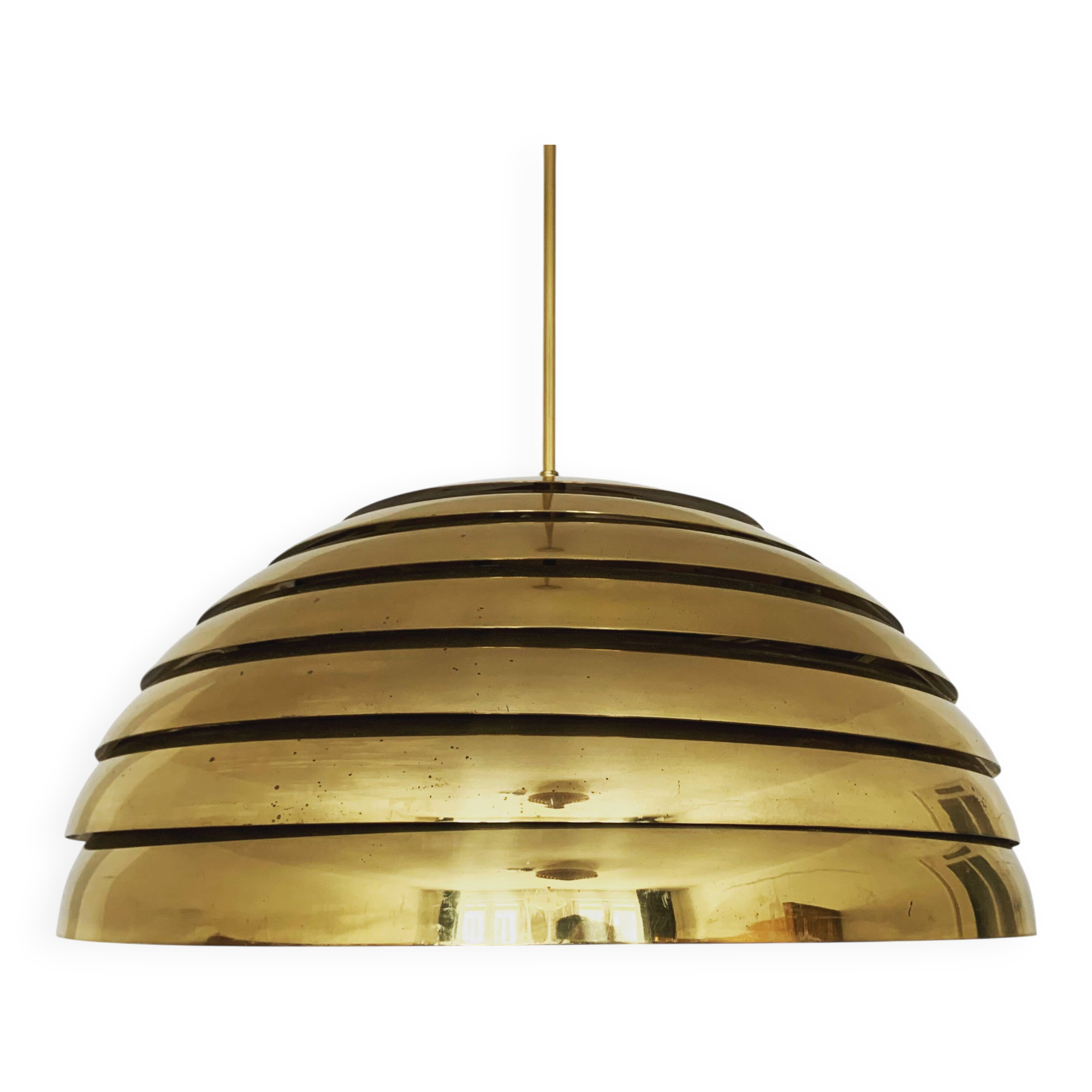 Brass Dome Pendant Lamp by Vereinigte Werkstätten