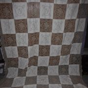 Old tablecloth in ecru cotton embroidered with flowers and embroidered mesh lace-176x282