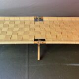 Army camp bed - daybed - jute braiding