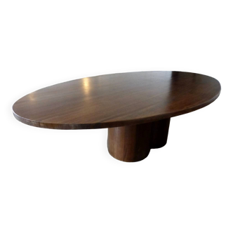 Large oval table "Continental" by Seve Quantum Design in solid wenge