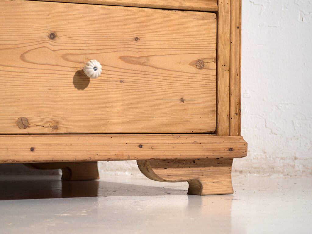 Antique solid pine chest of drawers – European rustic chest of drawers – circa 1900 #106
