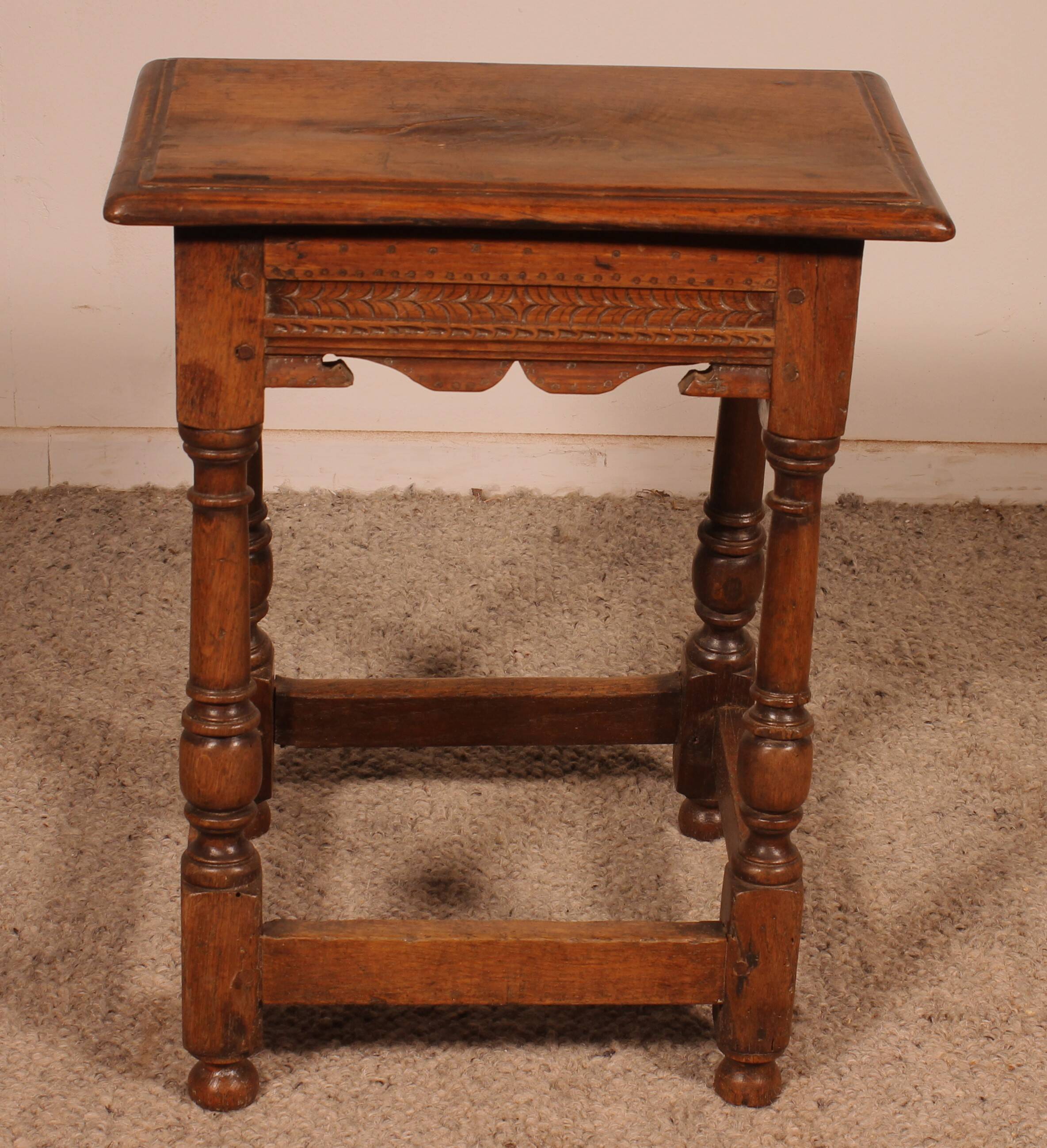 Early 17th Century Oak Jointstool