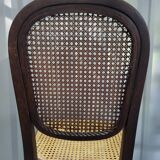 Vintage Thonet style bistro chair in cane and turned wood