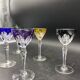 6 colored crystal port glass