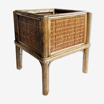 Rattan and bamboo pot cover