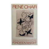 Georges braque, rené char / fondation maeght, 1971. original exhibition poster