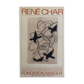 Affiche originale d'exposition georges braque, rené char / fondation maeght, 1971