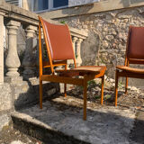 Two rare FJ49 Egyptian Finn Juhl chairs