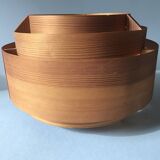 Scandinavian wooden pendant light, vintage circa 1960