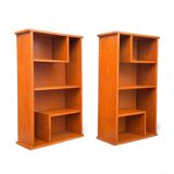 Two vintage asymmetrical storage units
