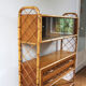 Vintage rattan bookcase Louis Sognot 60s